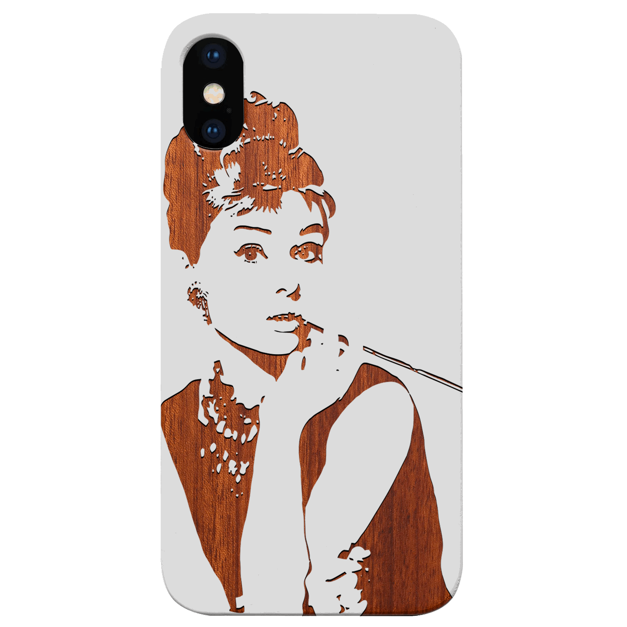 Audrey Hepburn - Engraved Wood Phone Case