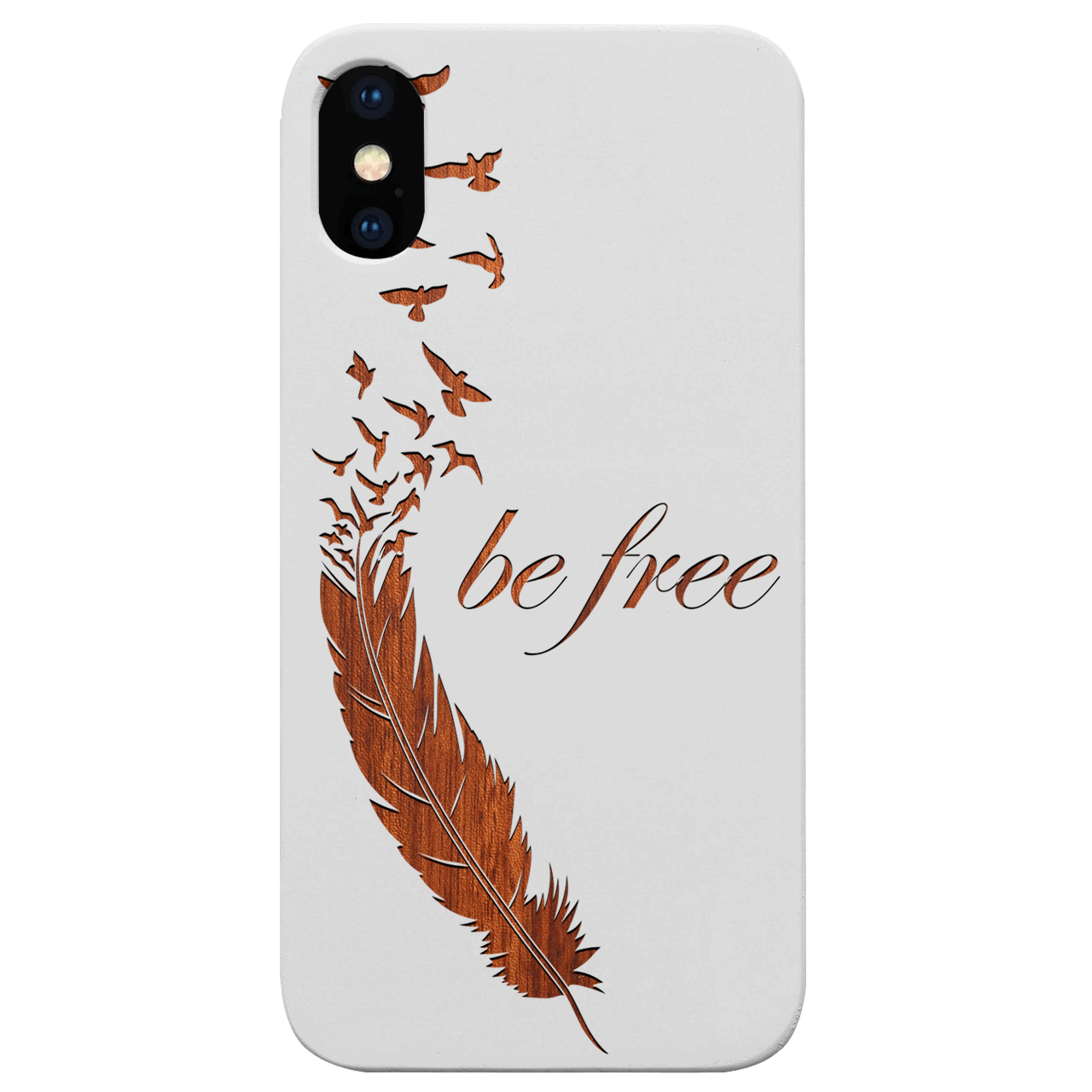 Be Free 1 - Engraved Wood Phone Case
