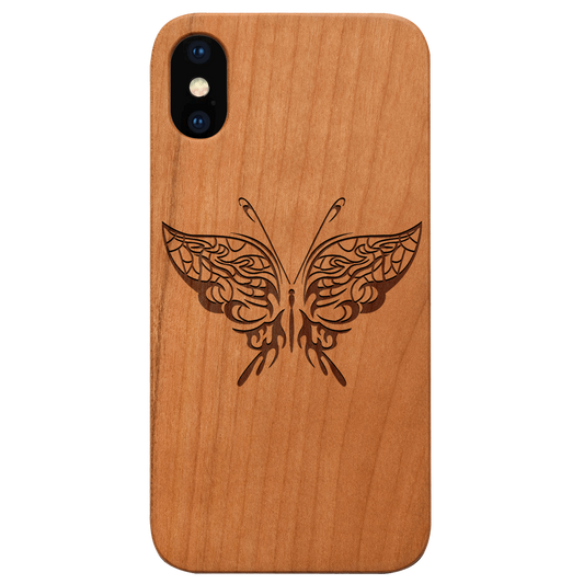 Butterfly 1 - Engraved Wood Phone Case