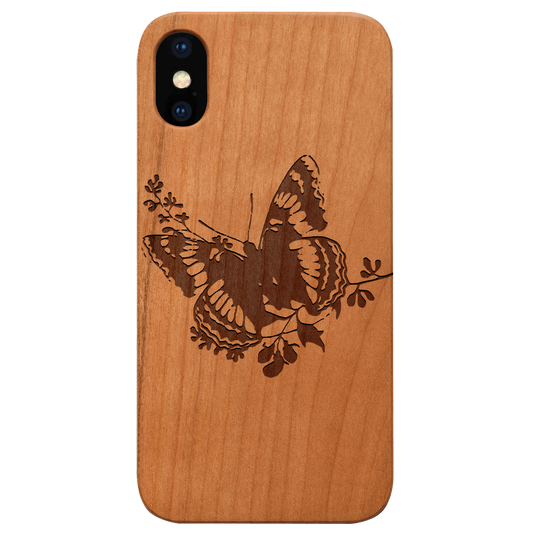 Butterfly 2 - Engraved Wood Phone Case