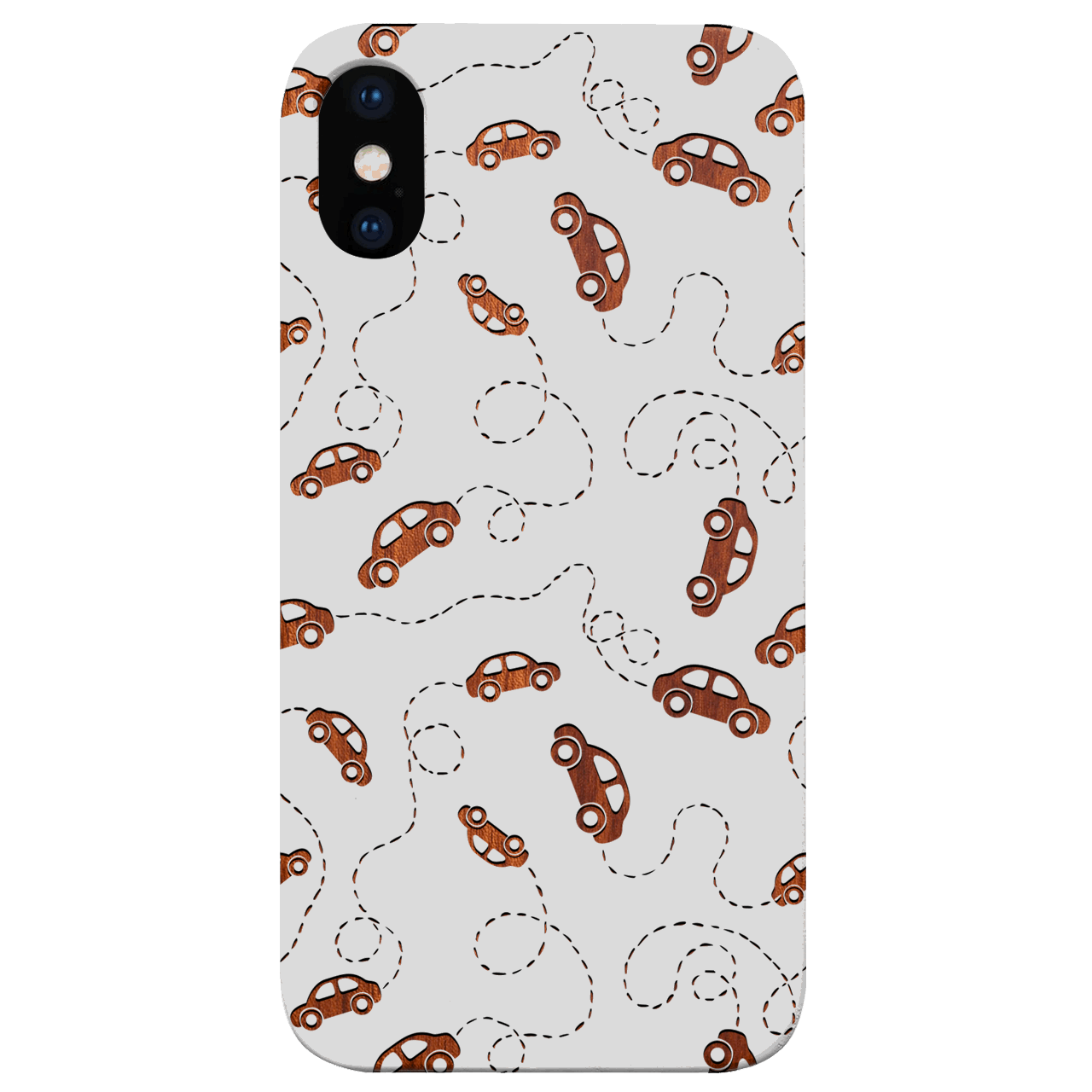 Car Pattern - Engraved Wood Phone Case