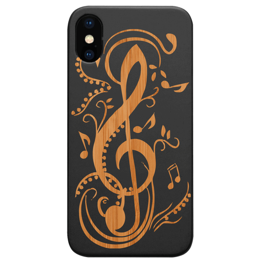 Clef 1 - Engraved Wood Phone Case