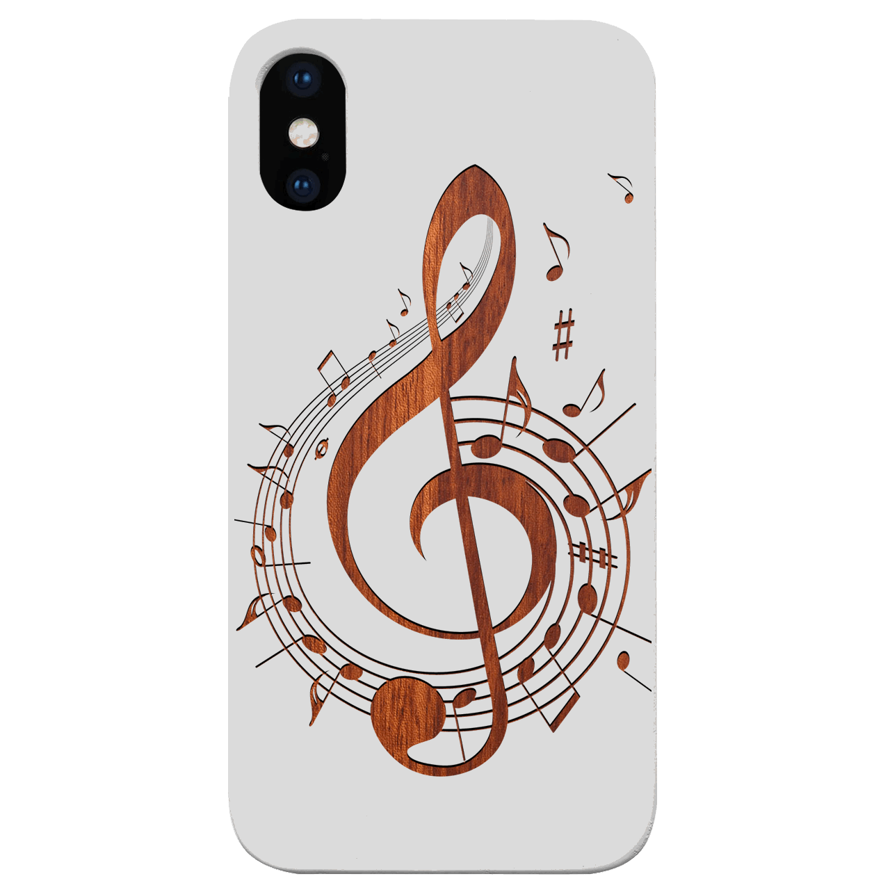 Clef 4 - Engraved Wood Phone Case