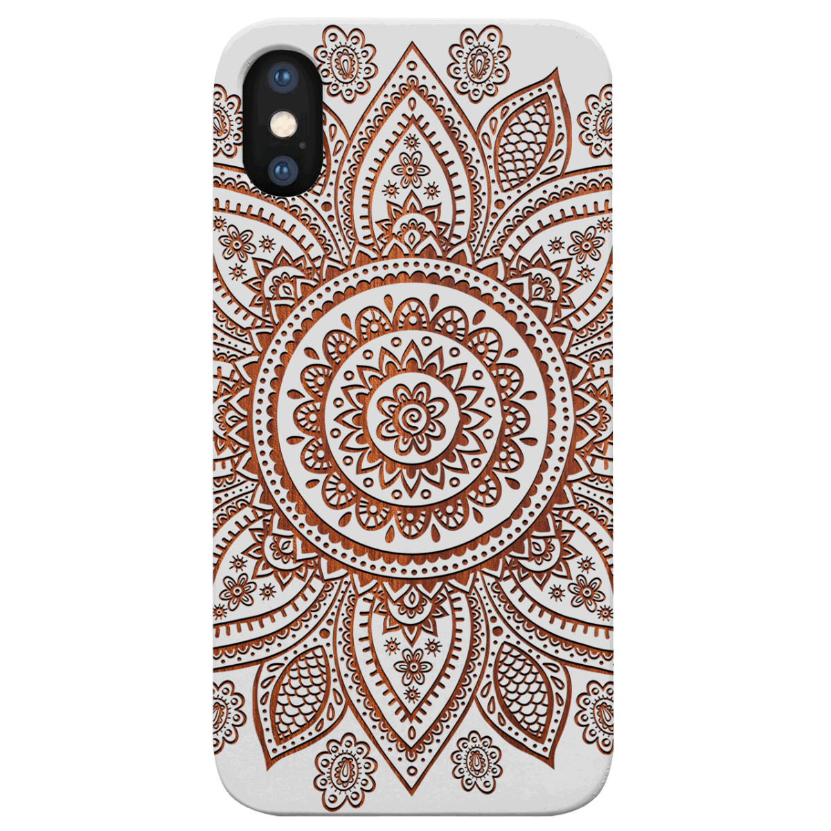 Floral Mandala 2 - Engraved Wood Phone Case