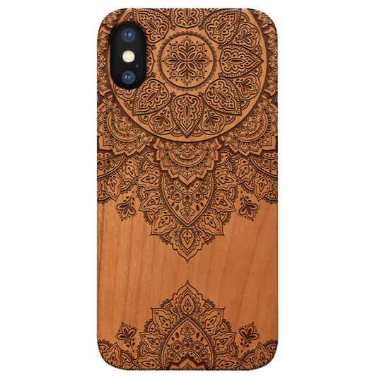 Floral Mandala 3 - Engraved Wood Phone Case