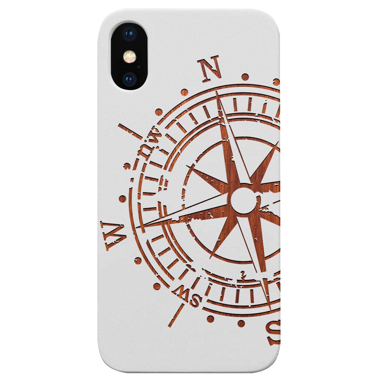 Big Compass - Engraved Wood Phone Case