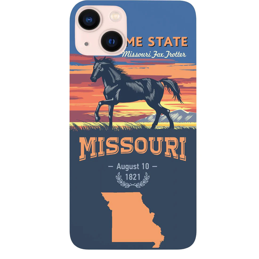 State Missouri Color Printed Wood Phone Case