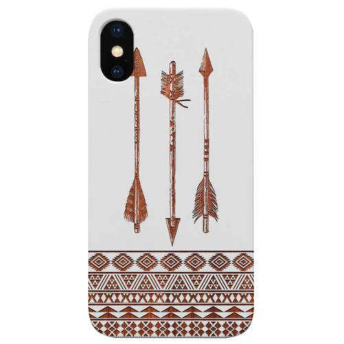Arrows 2 - Engraved Wood Phone Case