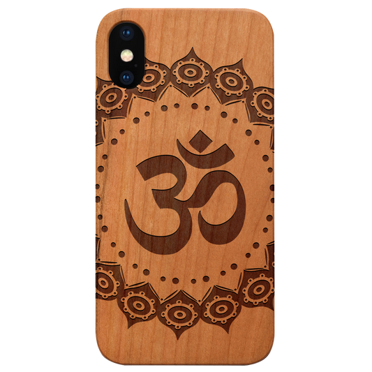 Om Mandala - Engraved Wood Phone Case