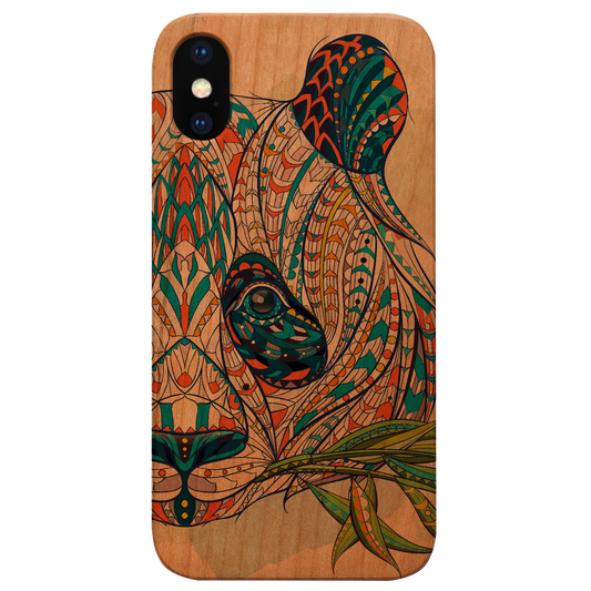Panda Head - UV Color Printed Wood Phone Case
