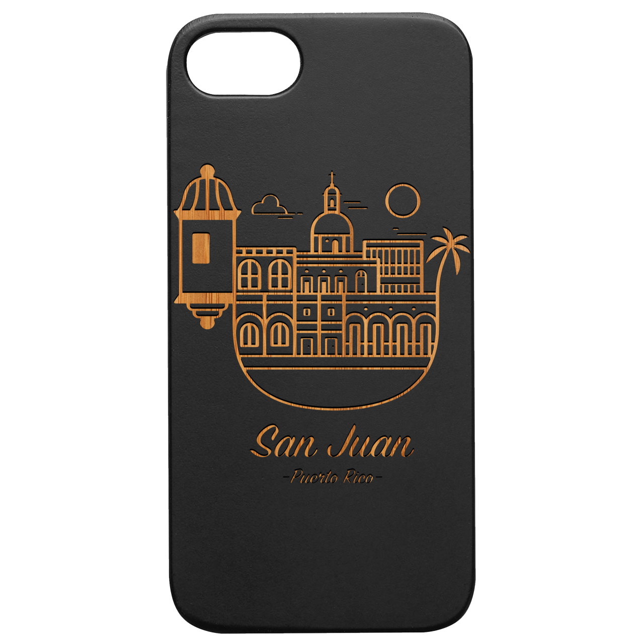 Puerto Rico San Juan- Engraved Wood Phone Case