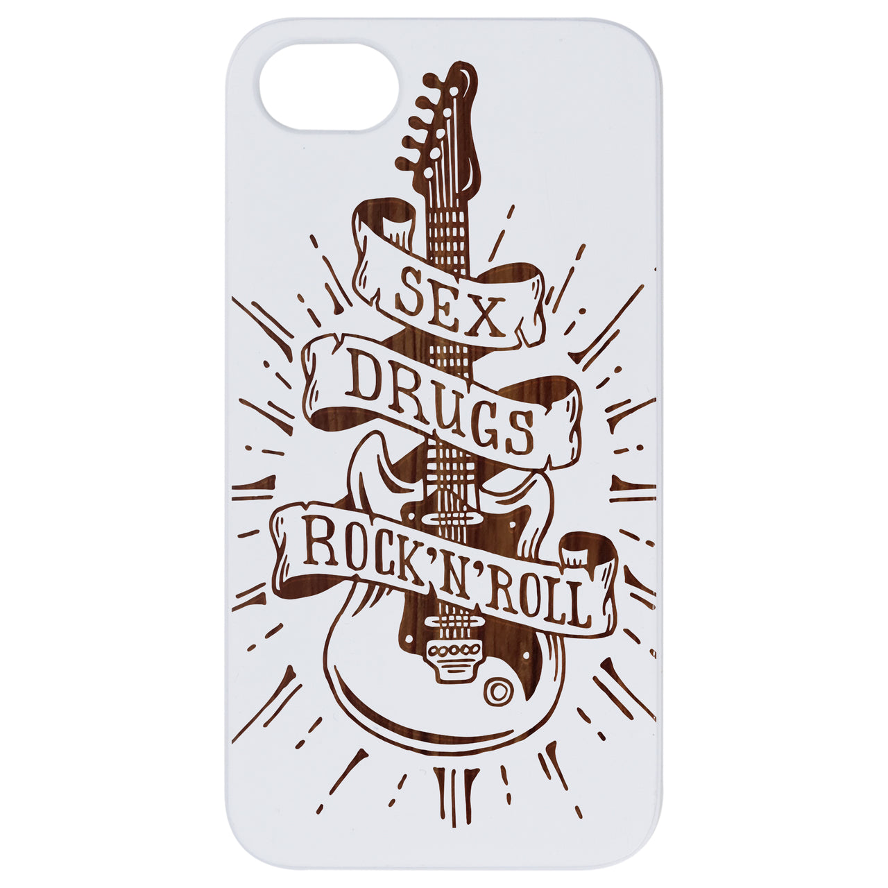 Sex Drugs Rock'n Roll - Engraved Wood Phone Case
