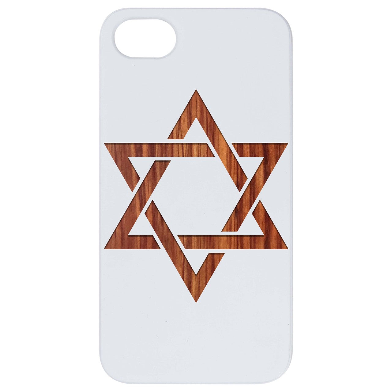 Star of David - Engraved Wood Phone Case