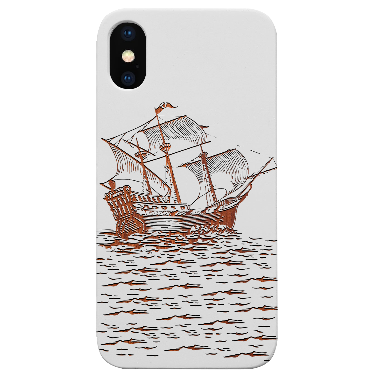 Sailboat - Engraved Wood Phone Case