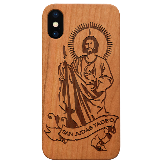 San Judas - Engraved Wood Phone Case