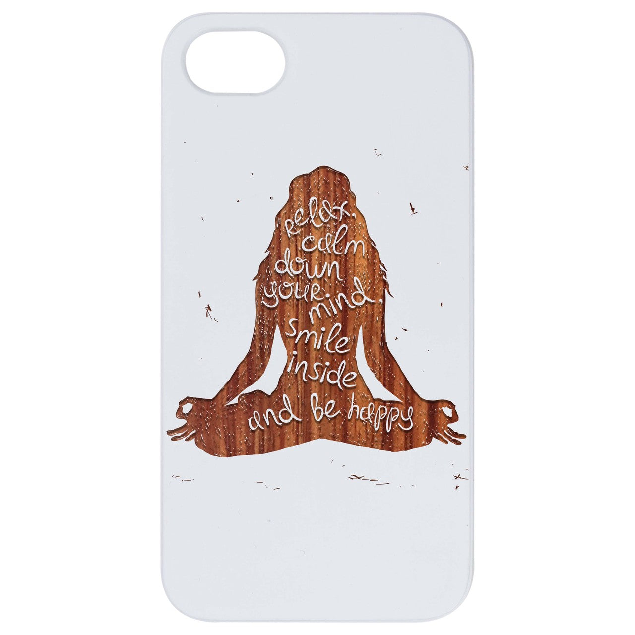 Yoga 1 - Engraved Wood Phone Case