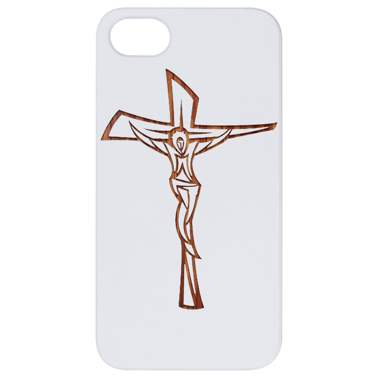 Crucifix - Engraved Wood Phone Case