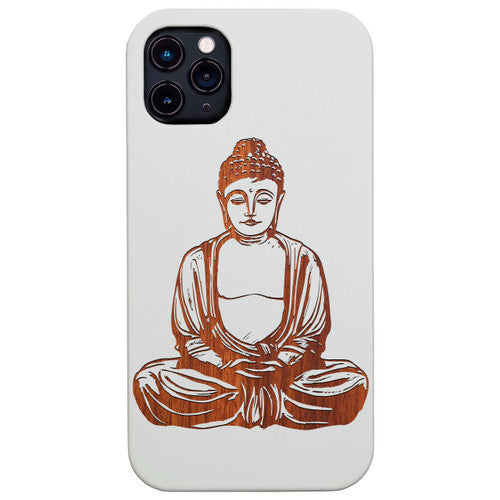 Buddha Meditation - Engraved Wood Phone Case