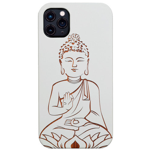 Buddha Blessings - Engraved Wood Phone Case