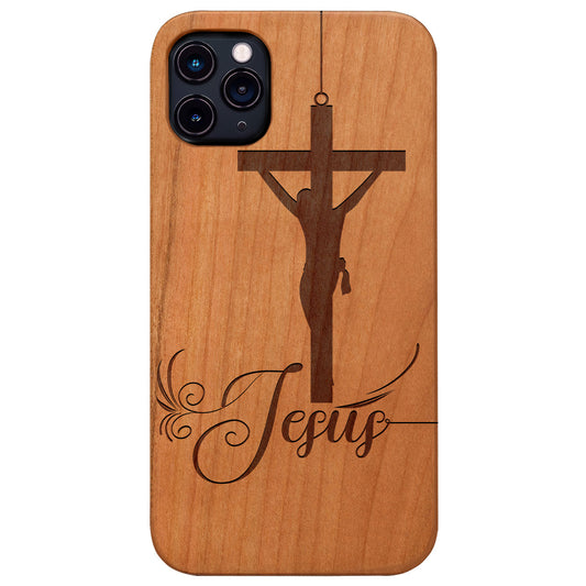 The Holy Cross - Engraved Wood Phone Case