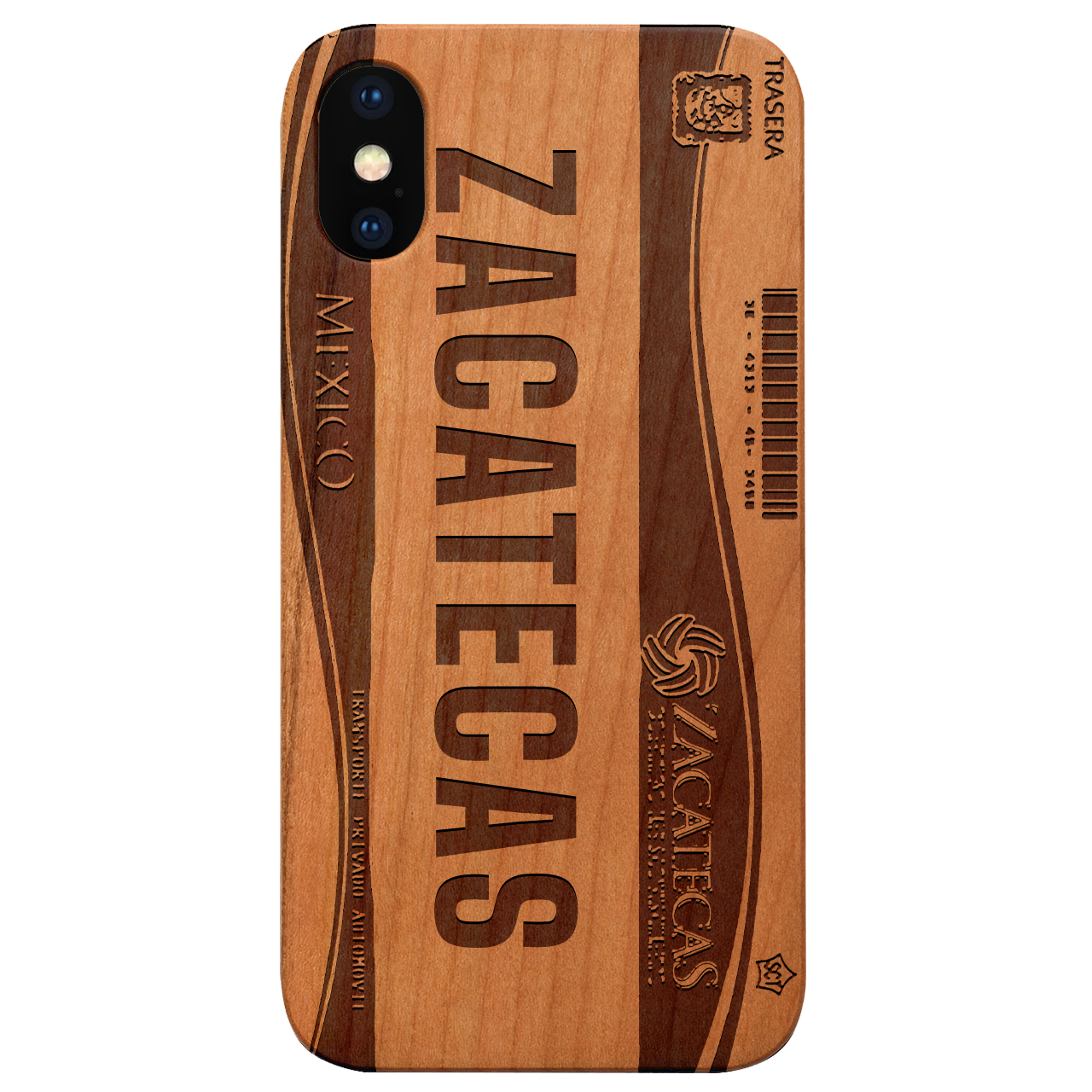ZACATECAS - Plate Engraved Wood Phone Case