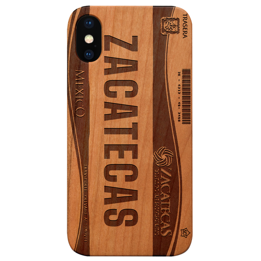 ZACATECAS - Plate Engraved Wood Phone Case