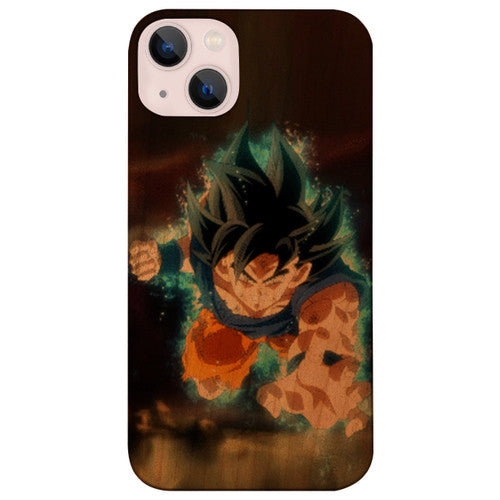 Songoku Face - UV Color Printed Wood Phone Case