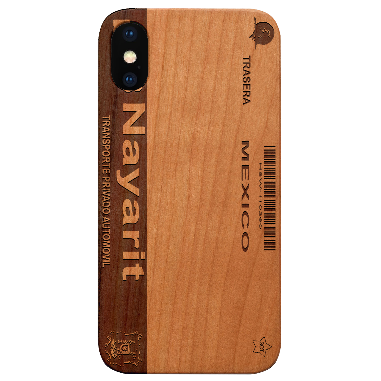 NAYARIT - Plate Engraved Wood Phone Case