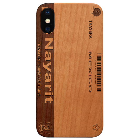 NAYARIT - Plate Engraved Wood Phone Case