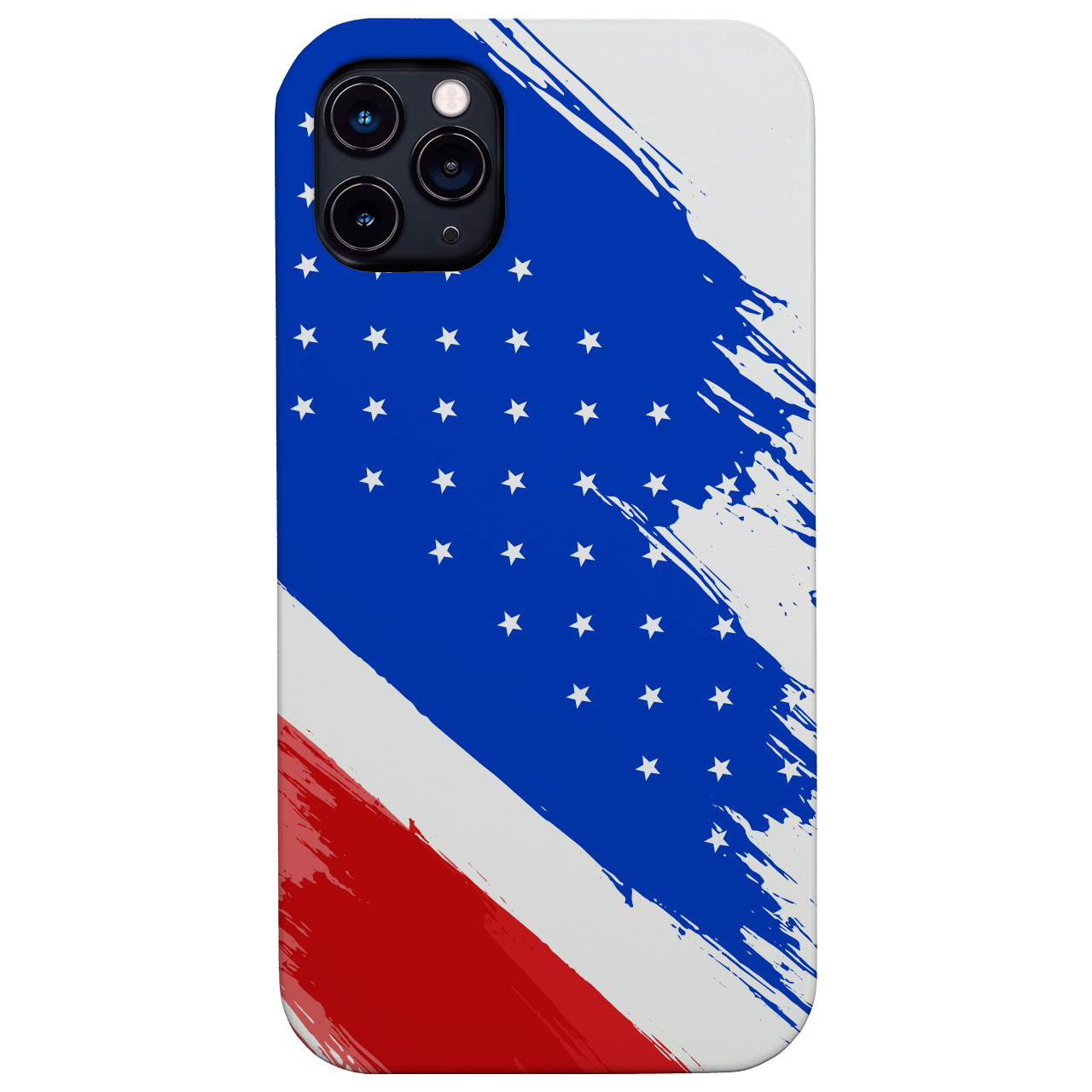 American Flag - UV Color Printed Wood Phone Case