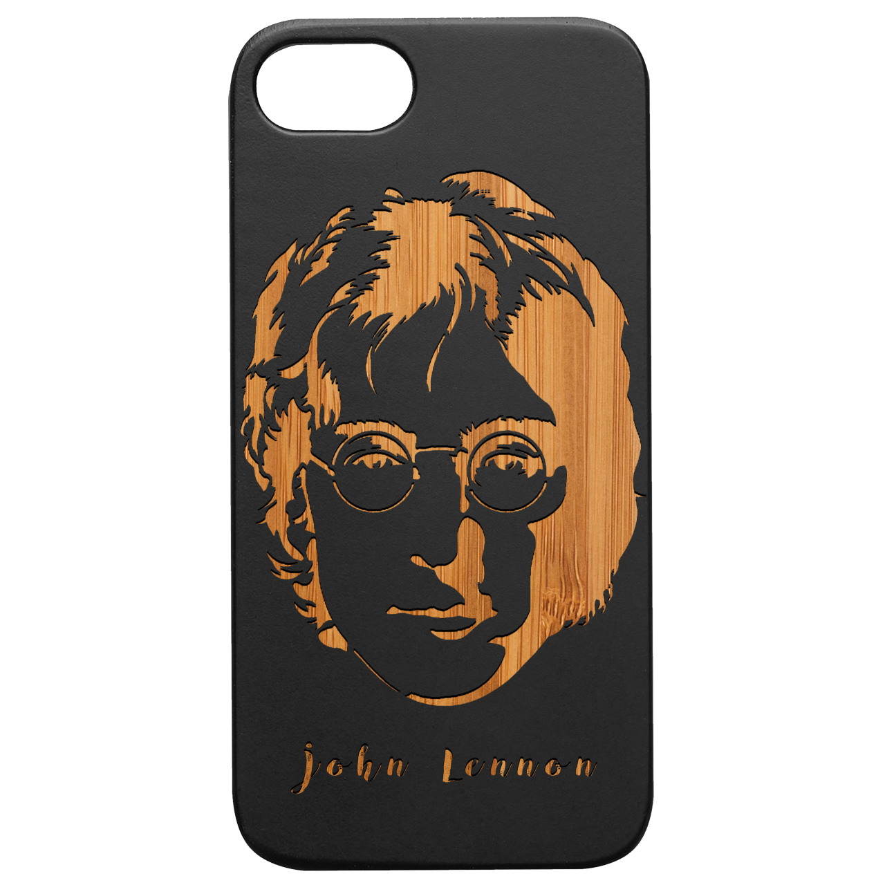 John Lennon - Engraved Wood Phone Case