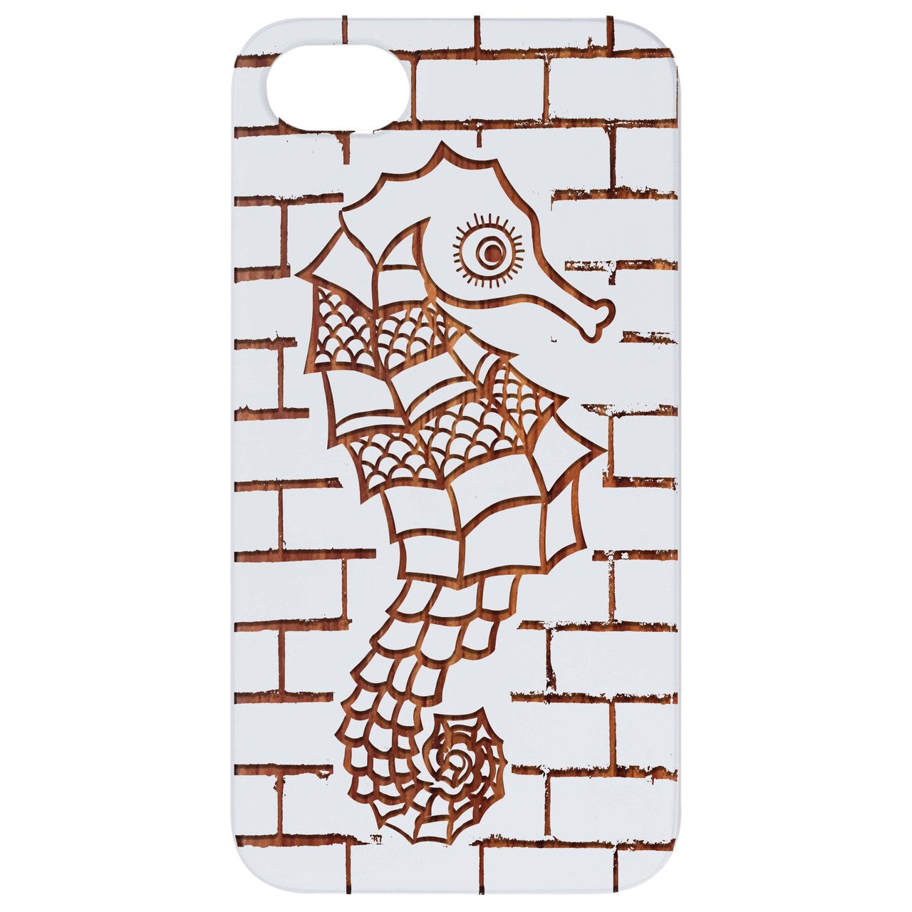 Sea Horse - Engraved Wood Phone Case