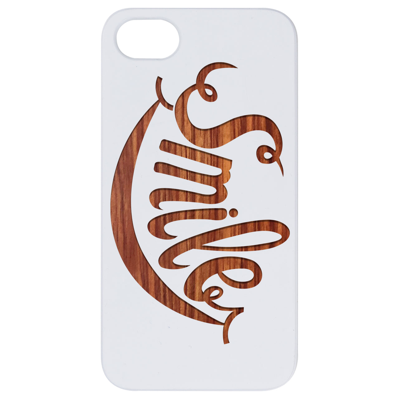Smile - Engraved Wood Phone Case