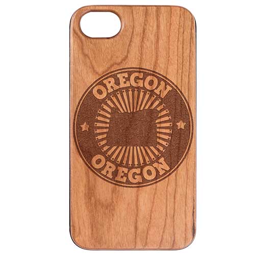 State Oregon 2 - Engraved Wood Phone Case