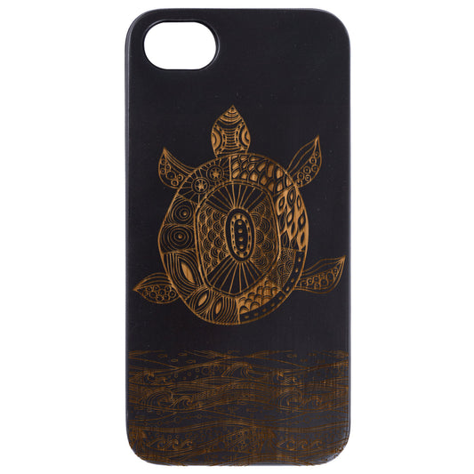Turtle 2 - Engraved Wood Phone Case