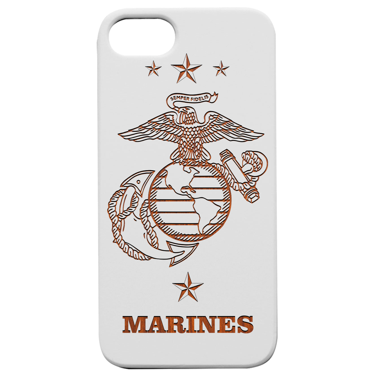 U.S. Marines 1 - Engraved Wood Phone Case