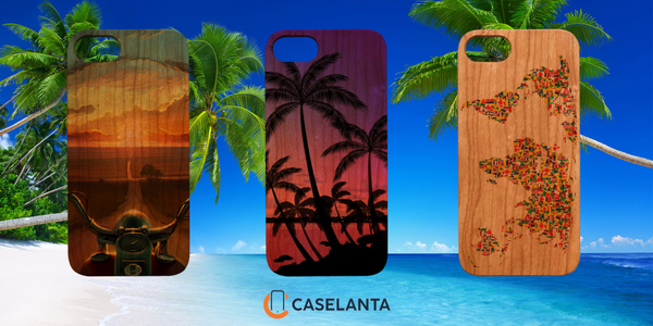 Color Printed Wood Phone Cases for Travel Adventure Wanderlust Enthusiasts