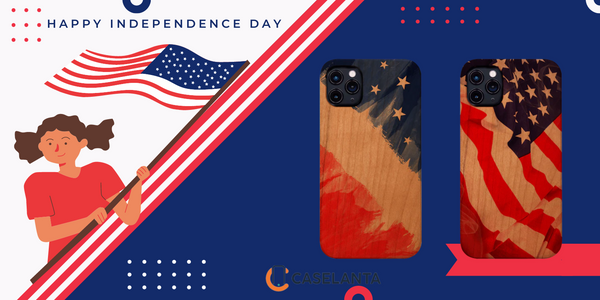 8 USA Flag Color Printed Wood Phone Case for iPhone 15 📱🇺🇸