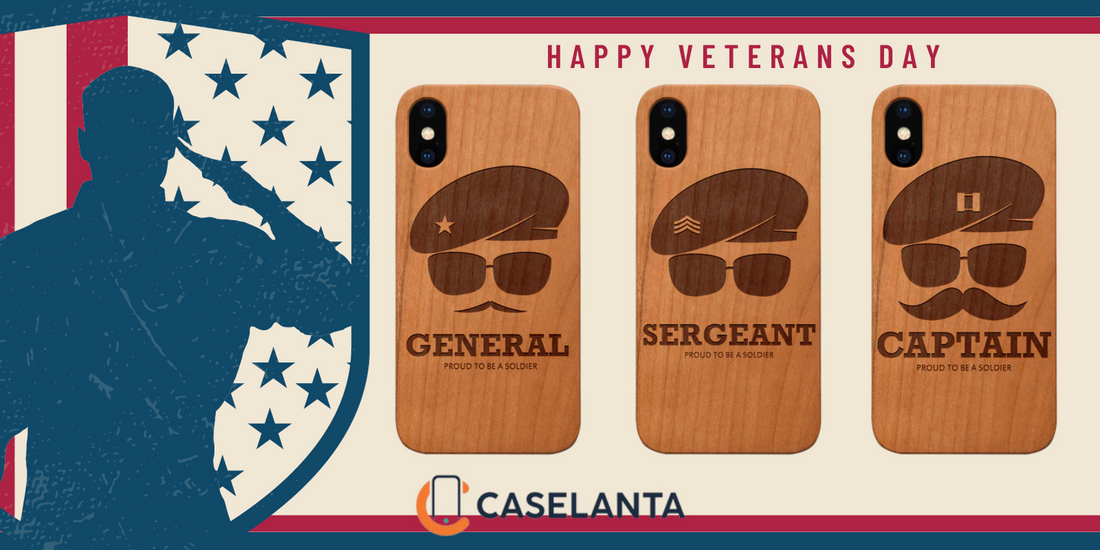 Happy Veterans Day US Army Engraved Wood Phone Cases