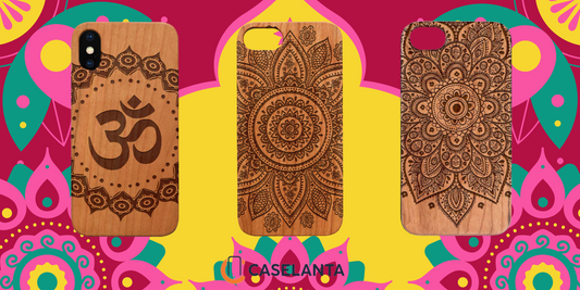 Mandala Engraved Wood Phone Case