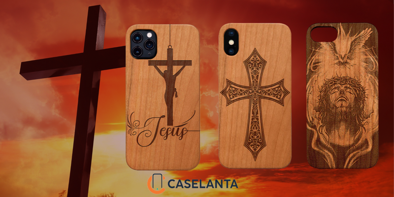 Religious Engraved Wood Phone Case