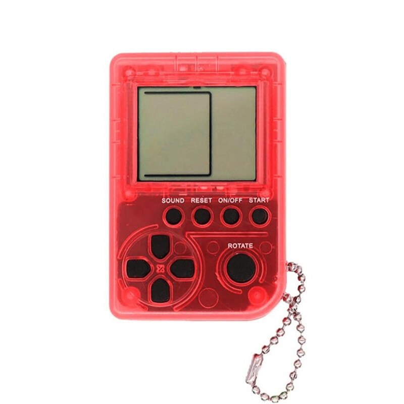 Mini Console Game Machine Children's Handheld Nostalgic Mini Game Console With Keychain Tetris Video Game Kids Children Gifts