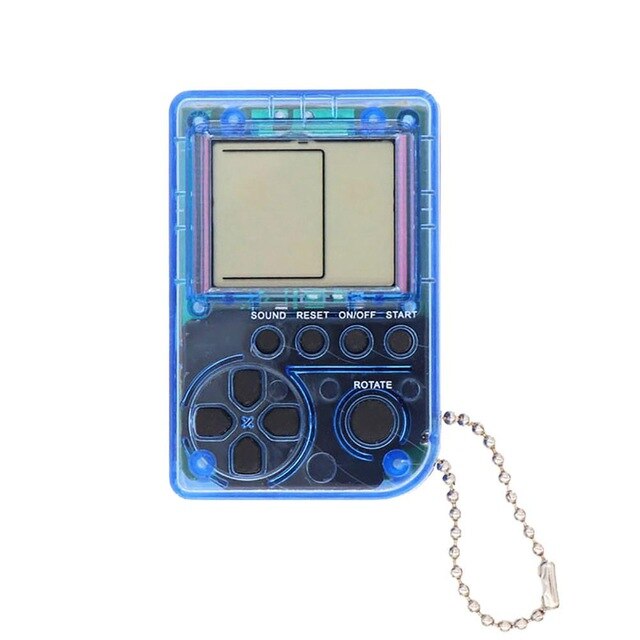 Mini Console Game Machine Children's Handheld Nostalgic Mini Game Console With Keychain Tetris Video Game Kids Children Gifts