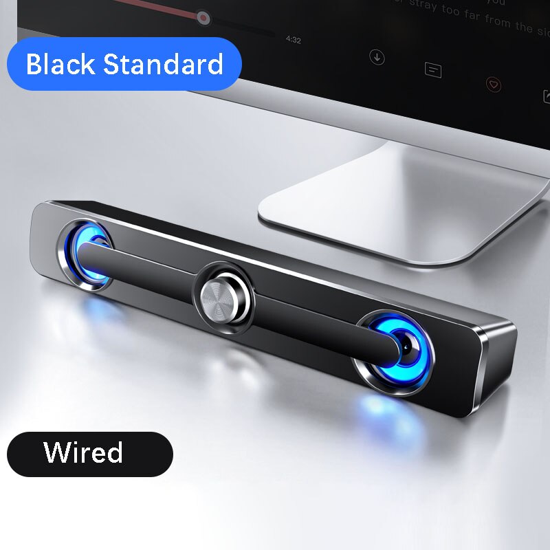 USB Wired Powerful Computer Speaker Bar Stereo Subwoofer Bass speaker Surround Sound Box for PC Laptop phone Tablet MP3 MP4