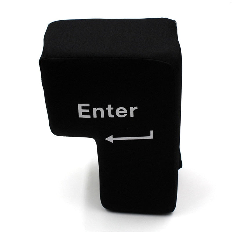 USB Big Enter Key Button for Programmer Desktop Nap Pillow Fidget Toy for Relax