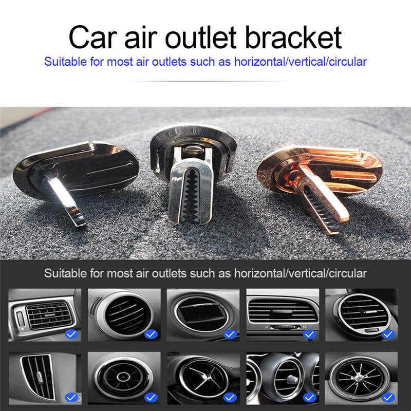 Multi-purpose Car Air Vent Mobile Phone Finger Ring Universal Phone Holder Bracket 360 Rotatable Stand For Iphone Samsung Huawei