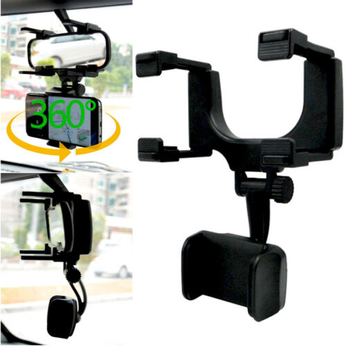 360° Car Rearview Mirror Mount Stand Holder Cradle For Cell Phone GPS Car Rear View Mirror Holder