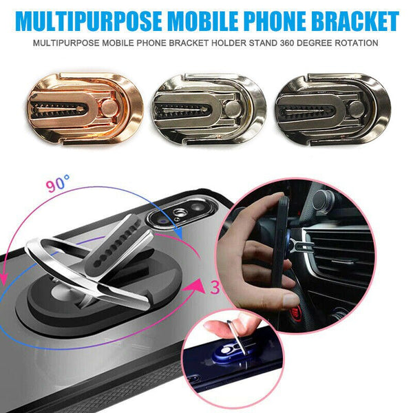 Multi-purpose Car Air Vent Mobile Phone Finger Ring Universal Phone Holder Bracket 360 Rotatable Stand For Iphone Samsung Huawei