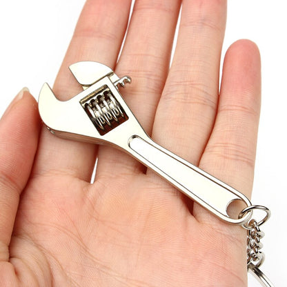 FORAUTO Wrench Keychain Stainless Steel Car Key Ring High-grade Simulation Spanner Key Chain keyring Keyfob Tools Novelty