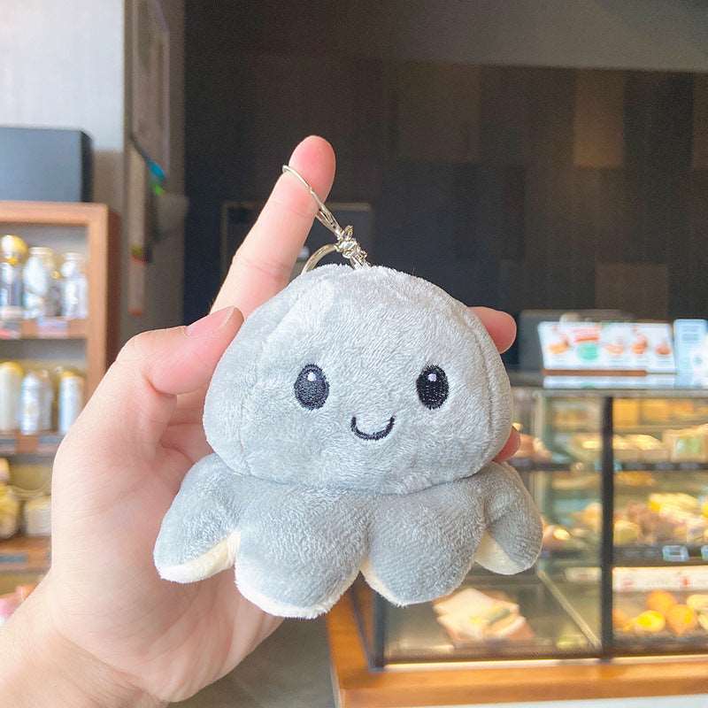 Creative Plush Flip Octopus Keychain Flip Octopus Key Pendant Jewelry Bag Pendant Key Chain Ornament